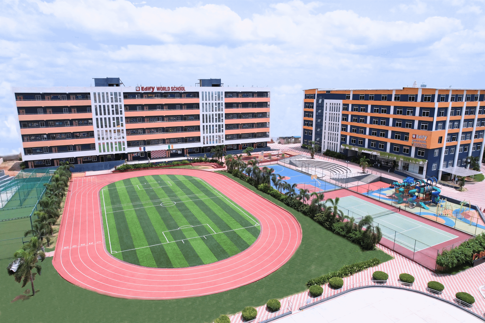 Edify World School Attapur 4-acre eco-friendly school building campus layout